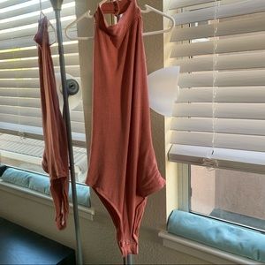 Abercrombie & Fitch Mock Neck Halter Bodysuit